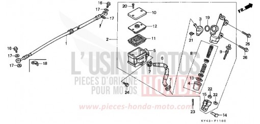 FREIN ARRIERE MAITRE-CYLINDRE NSR125RL de 1990